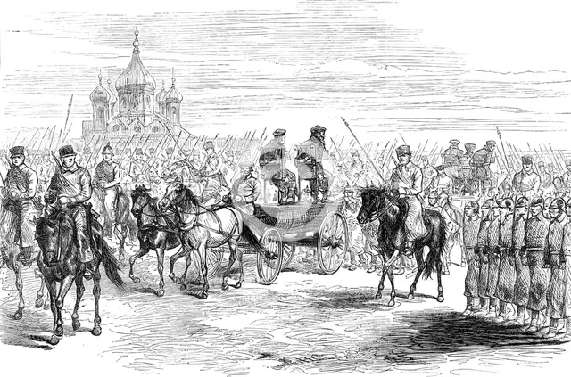 The Conspiracies in St. Petersburg: the Nihilists carried to execution, 1881. Creator: Unknown.