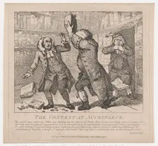 The Contest at Auckinleck (Picturesque Beauties of Boswell, Part the Second), Jun..., June 10, 1786. Creator: Thomas Rowlandson