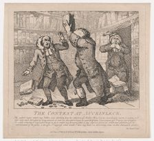 The Contest at Auckinleck (Picturesque Beauties of Boswell, Part the Second), Jun..., June 10, 1786. Creator: Thomas Rowlandson