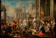 The Continence of Scipio Africanus, First half of the 18th century. Creator: Platzer, Johann Georg (1704-1761)