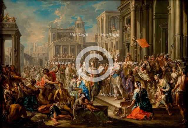The Continence of Scipio Africanus, First half of the 18th century. Creator: Platzer, Johann Georg (1704-1761).