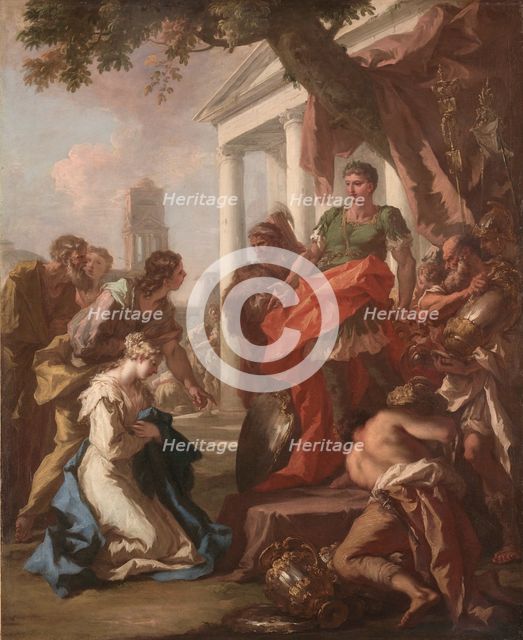 The Continence of Scipio, c. 1710. Creator: Giovanni Antonio Pellegrini (Italian, 1675-1741).