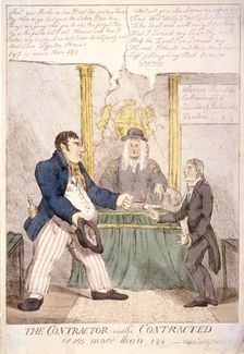 The contractor and the contracted, or 195 more than 186 1810. Artist: Anon