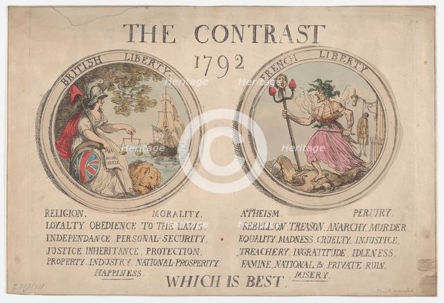 The Contrast, December 1792., December 1792. Creator: Thomas Rowlandson.