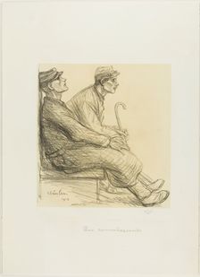 The Convalescents, plate two from Actualités, 1915, published May 1915. Creator: Theophile Alexandre Steinlen