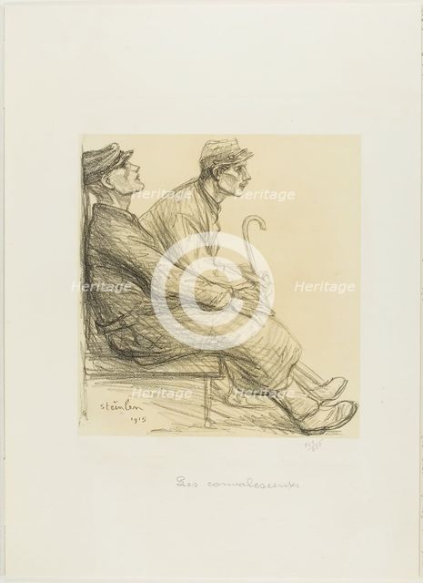 The Convalescents, plate two from Actualités, 1915, published May 1915. Creator: Theophile Alexandre Steinlen.