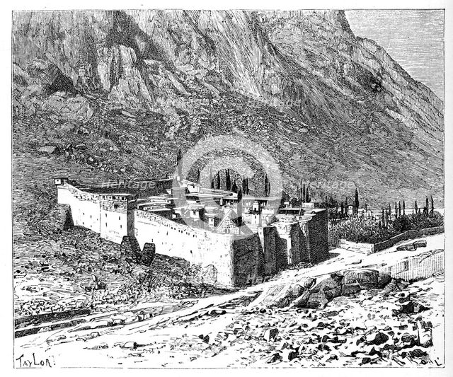 The Convent of St Catherine, Mount Sinai, Egypt, 1895. Artist: Unknown