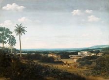 The convent of the Capuchin Fathers. The house of a nobleman, 1650-1655. Creator: Post, Frans Jansz. (1612-1680)