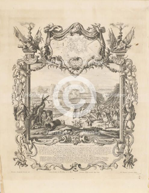 The Convention of Milan on March 1707, . Creator: Corvinus; Johann August (1683-1738).