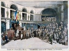 The Convention, scene from "Thermidor", at the Theatre de la Porte Saint-Martin, Paris, 1896 Creator: F Meaulle