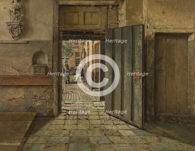 The Conversation, 1884. Creator: Henri Jean Augustin de Braekeleer.