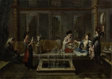 The Conversation, First half of the 18th century. Artist: Vanmour (Van Mour), Jean-Baptiste, (School)