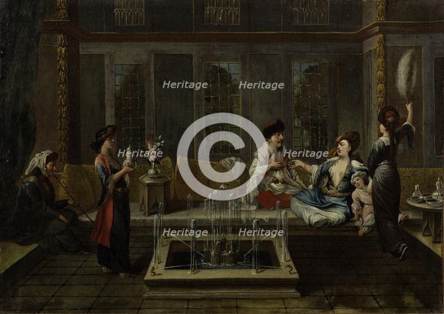 The Conversation, First half of the 18th century. Artist: Vanmour (Van Mour), Jean-Baptiste, (School)  