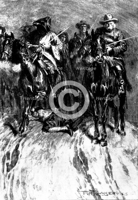 The Conversion of Christopher Ricroft, Highwayman: He...sprawled headlong..., 1898. Creator: Unknown.