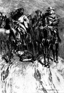 The Conversion of Christopher Ricroft, Highwayman: He...sprawled headlong..., 1898. Creator: Unknown