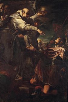 The Conversion of Duke William of Aquitaine by Saint Bernard of Clairvaux, Between 1651 and 1700. Creator: Anonymous