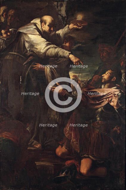 The Conversion of Duke William of Aquitaine by Saint Bernard of Clairvaux, Between 1651 and 1700. Creator: Anonymous.