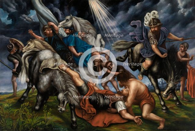 The Conversion of Saul, 1857. Creator: Simeon Griswold.