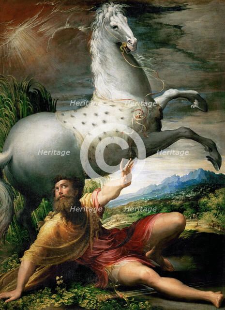 The Conversion of Saint Paul, ca 1528. Artist: Parmigianino (1503-1540)