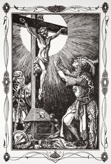 The conversion of Sir Palamides 1905. Creator: Dora Curtis