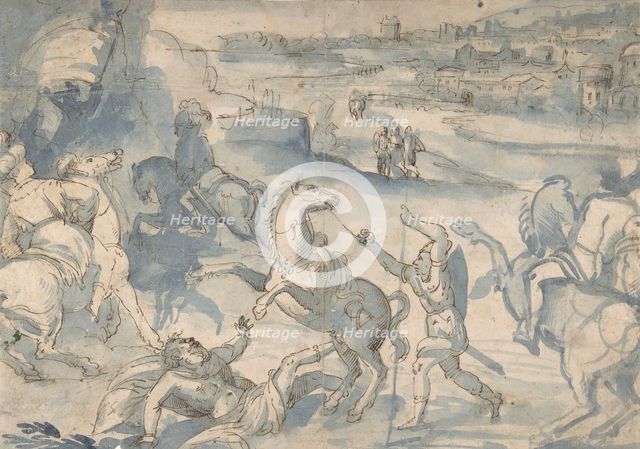 The Conversion of St. Paul, 16th century. Creator: Melchior Bocksberger.
