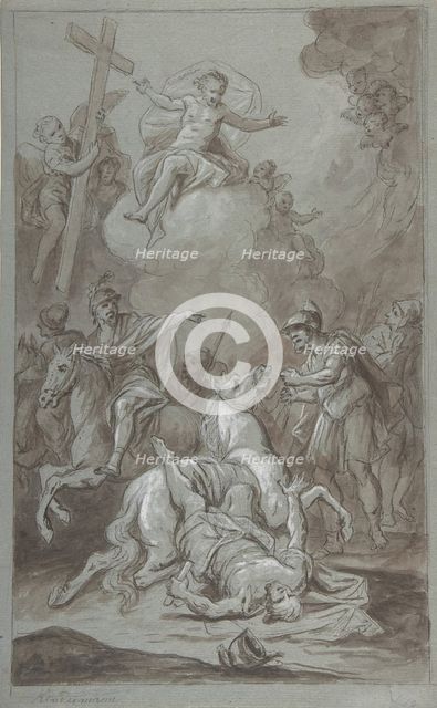 The Conversion of St. Paul (recto); The Execution of the Prisoner (verso), 18th-early 19th century. Creator: Dominik Kindermann.