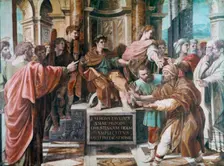The Conversion of the Proconsul 1515-1516. Artist: Raphael