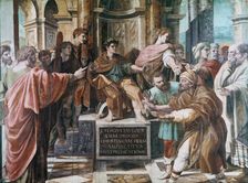 The Conversion of the Proconsul 1515-1516. Artist: Raphael