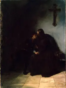 The Convict's Farewell c1860-1900. German painting. Artist: Hans Thoma