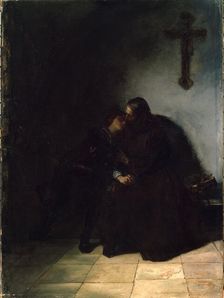 The Convict's Farewell c1860-1900. German painting. Artist: Hans Thoma