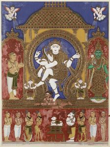 The cosmic dance of Shiva, 18th century. Creator: Indian Art