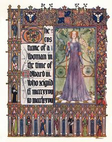 The Costume of a woman in the reign of Edward III c1353