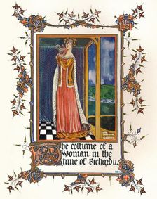 The Costume of a Woman in the time of Richard II, c14th century, (1904)