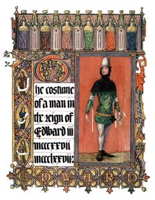 The costume of a man in the reign of Edward III, (1909)
