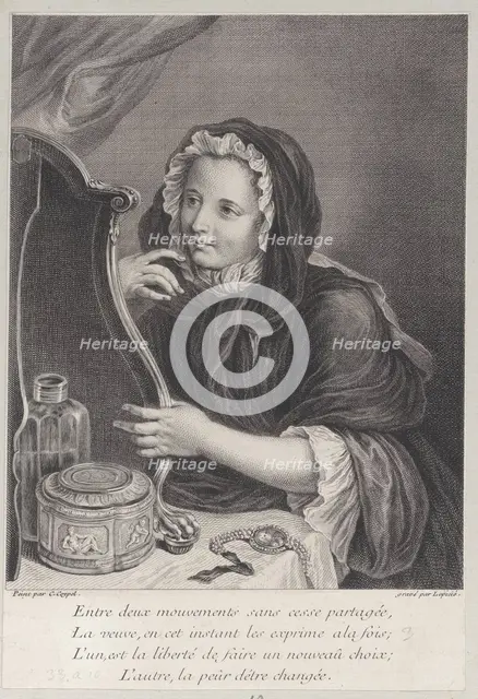 The Coquettish Widow, 1724. Creator: Francois Bernard Lepicie.