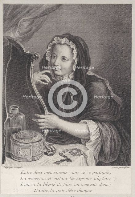 The Coquettish Widow, 1724. Creator: Francois Bernard Lepicie.