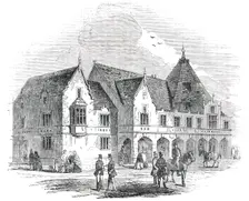 The Corn Exchange and Market Hall, just erected at Lichfield, 1850. Creator: Unknown