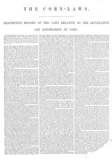 The Corn-Laws, 1845. Creator: Unknown
