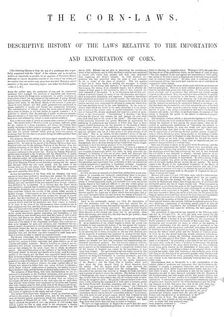 The Corn-Laws, 1845. Creator: Unknown