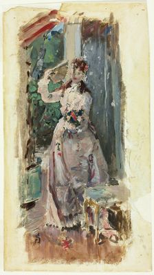 The Corner of the Balcony, c. 1877. Creator: Alfred Stevens