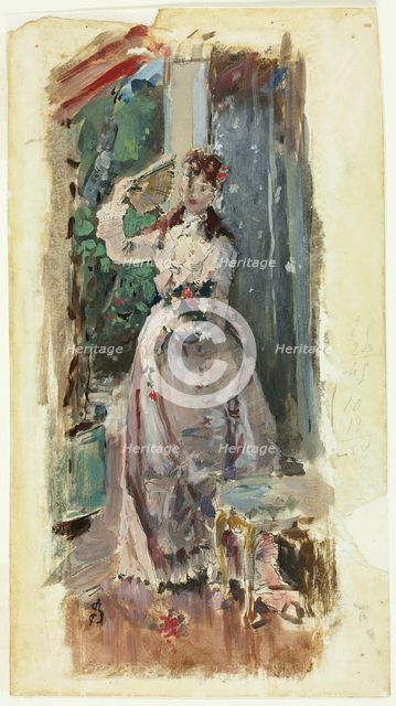 The Corner of the Balcony, c. 1877. Creator: Alfred Stevens.