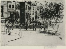 The Corner of Cheyne Walk, Chelsea, 1888–89. Creator: Theodore Roussel