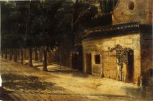 The corner of rue du Faubourg-Saint-Honoré, current 8th arrondissement, between 1820 and 1840. Creator: Unknown