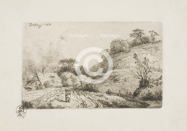 The Cornfield (Rembrandt Manner), 1764. Creator: Christian Wilhelm Ernst Dietrich.