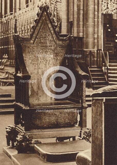 'The Coronation Chair and the Stone of Scone', 1937. Artist: Unknown.