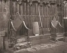 The Coronation Chair in Westminster Abbey, London, 1894. Creator: Unknown