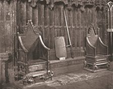 The Coronation Chair in Westminster Abbey, London, 1894. Creator: Unknown