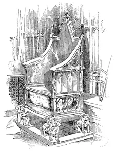 The Coronation Chair, Westminster Abbey, London, 1900