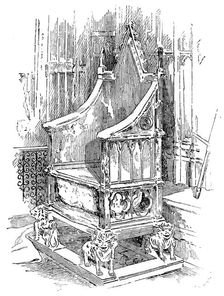 The Coronation Chair, Westminster Abbey, London, 1900