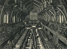 The Coronation Dinner of James II in Westminster Hall 1685, (1947). Creator: Samuel Moore